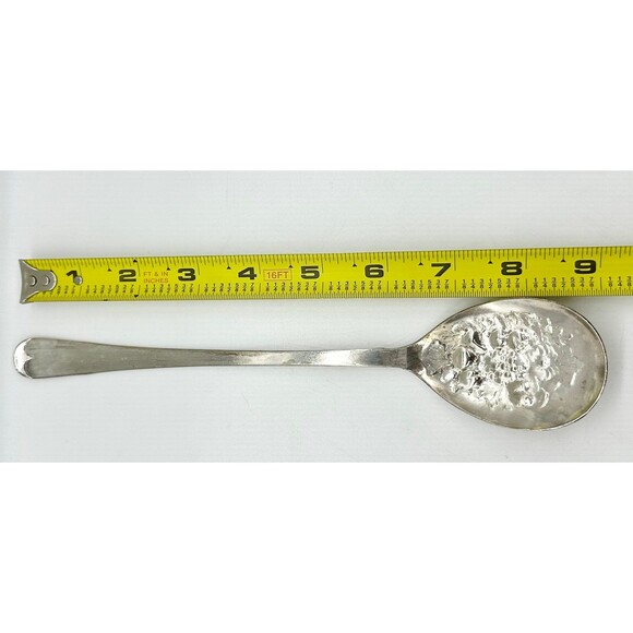 Silver Serving Spoon EPS A1 Silverplate, Sheffield England, Kings fruit design - Picture 7 of 7
